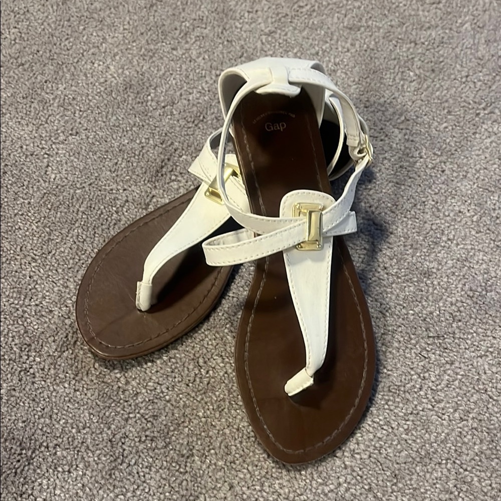 Bundle! GAP White and Brown Sandals with Bow Detail